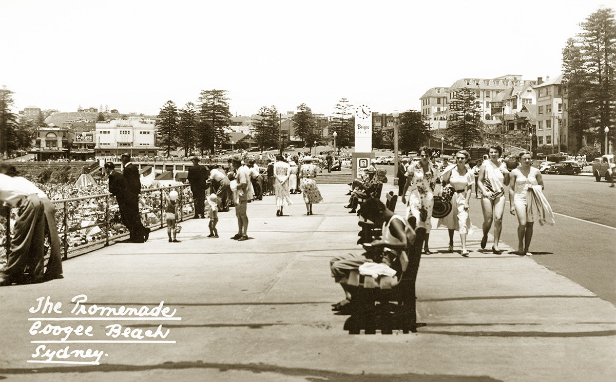 Beach And The Promenade, Coogee NSW Australia 1950s