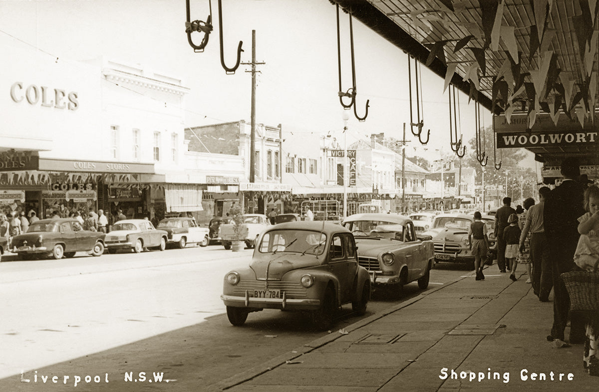 Shopping Centre, Liverpool NSW Australia c.1960