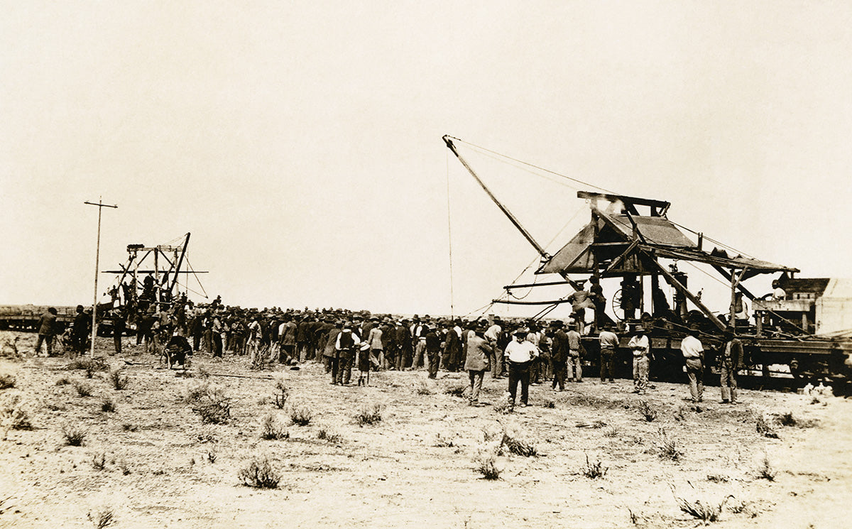 Meeting Of Train Tracklayers - Nullarbor Plain, SA / WA Australia 1917