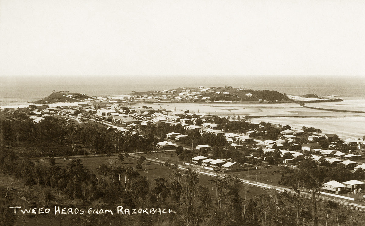 Aerial View From Razorback, Tweed Heads NSW Australia c.1929