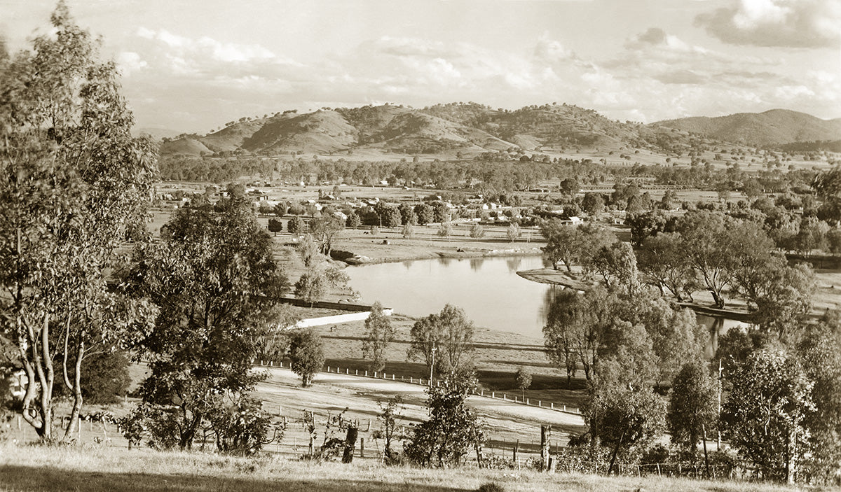 General View Of The Murray Valley, Albury NSW Australia 1930s