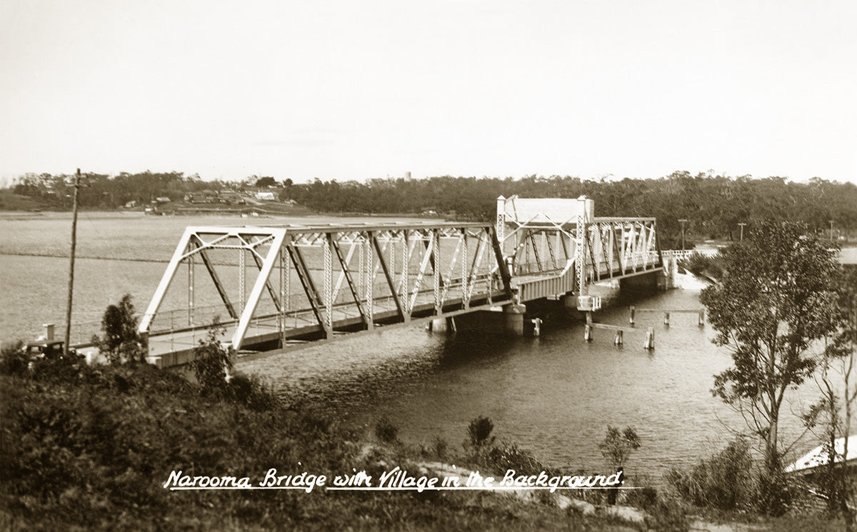 Bridge Across Wagonga River, Narooma NSW Australia 1930s