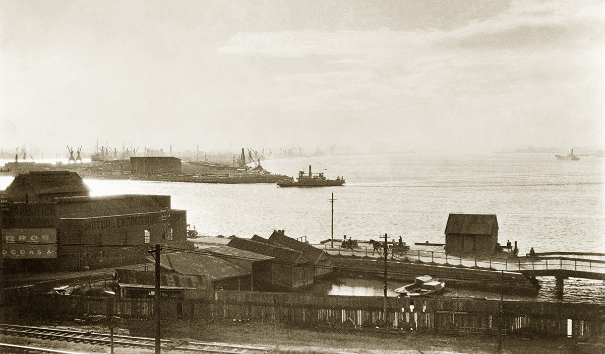 Looking From Kings Wharf To Stockton, Newcastle NSW Australia c.1920