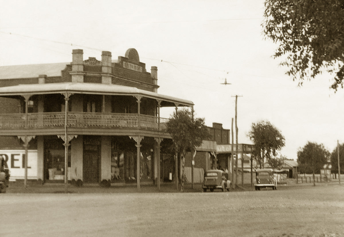 Hotel And Main Street, Boggabri NSW Australia 1930s