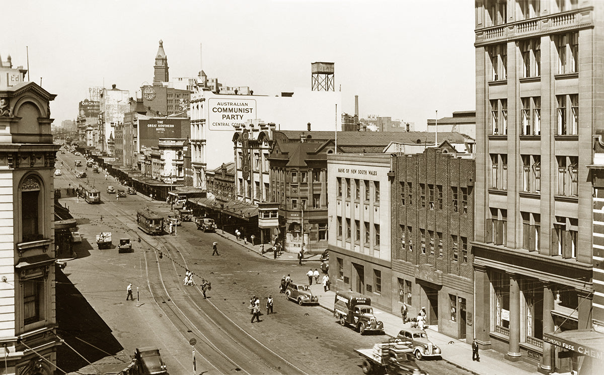 Corner Of George Street And Hay Street, Sydney NSW Australia 1940s
