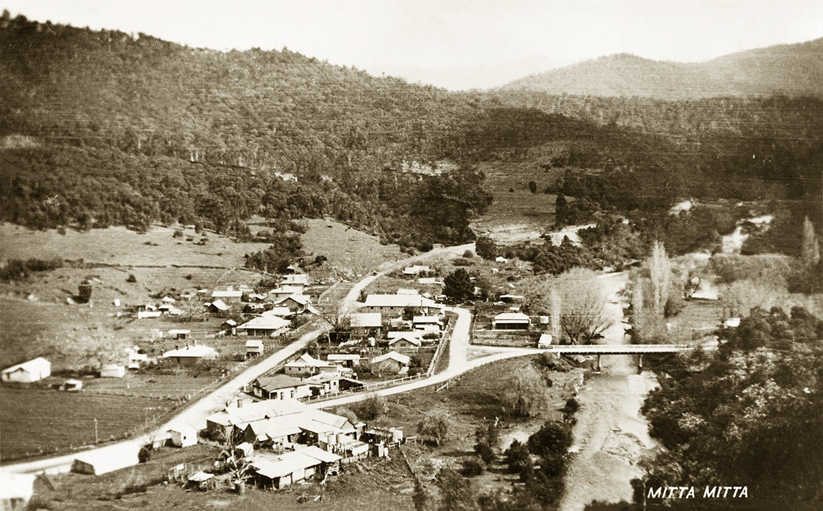 Panorama Of Township, Mitta Mitta VIC Australia 1950s