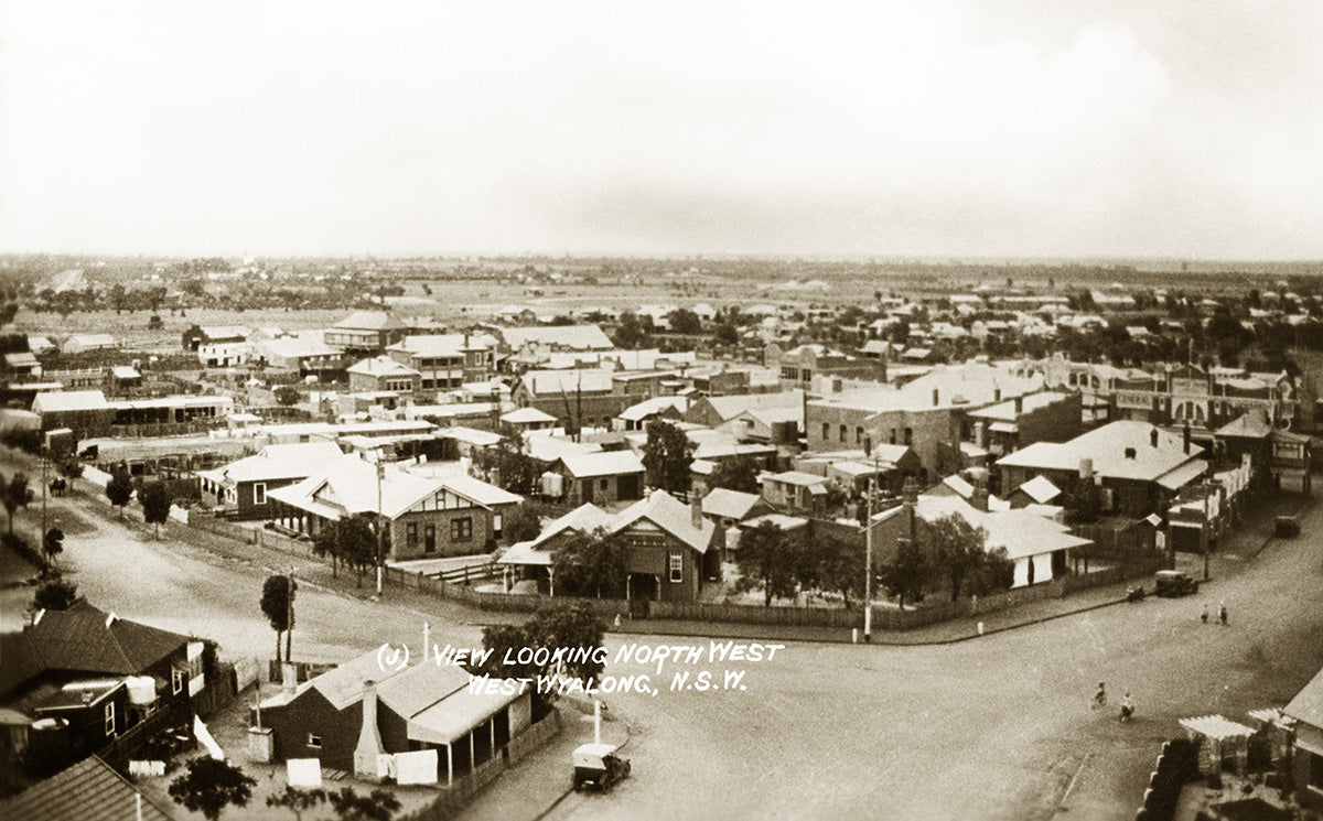 Panorama Of Town - Looking North West, West Wyalong NSW Australia 1930s