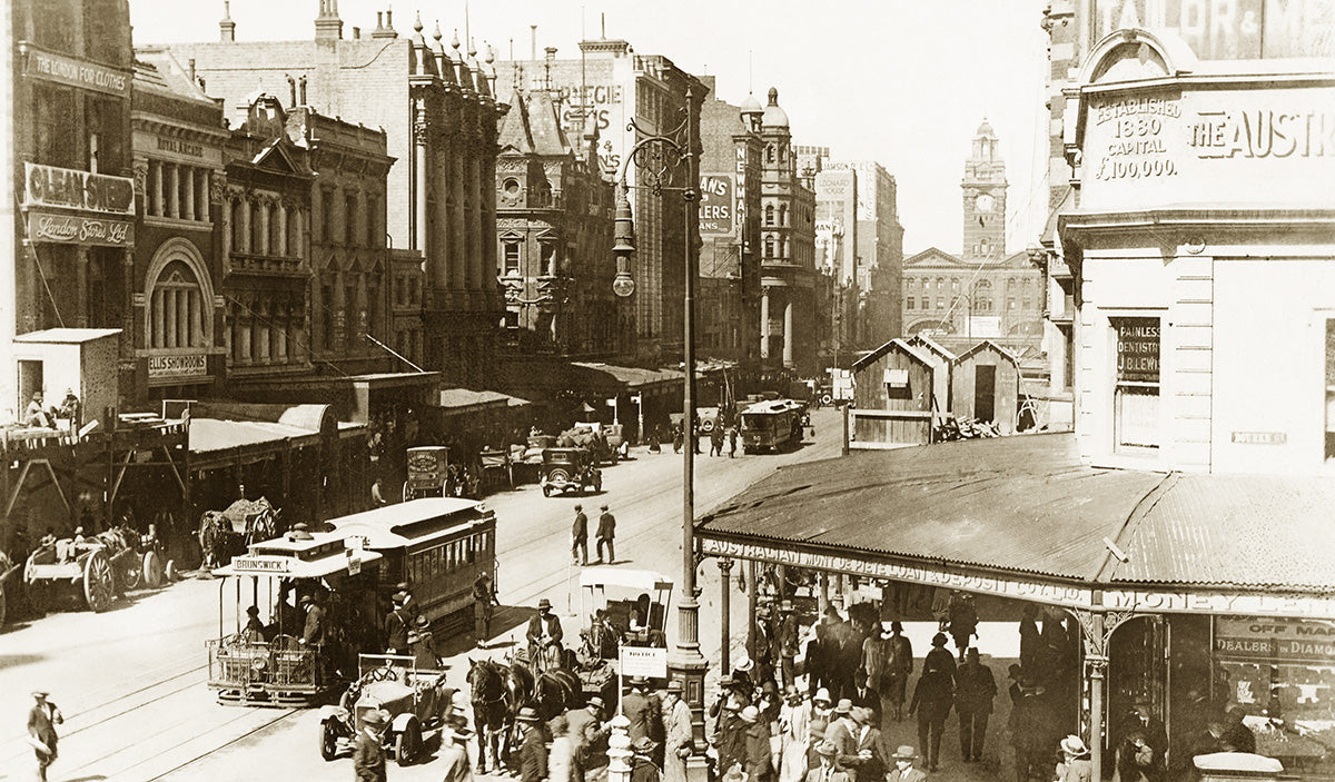 Elizabeth Street From Bourke Street, Melbourne VIC Australia c.1927