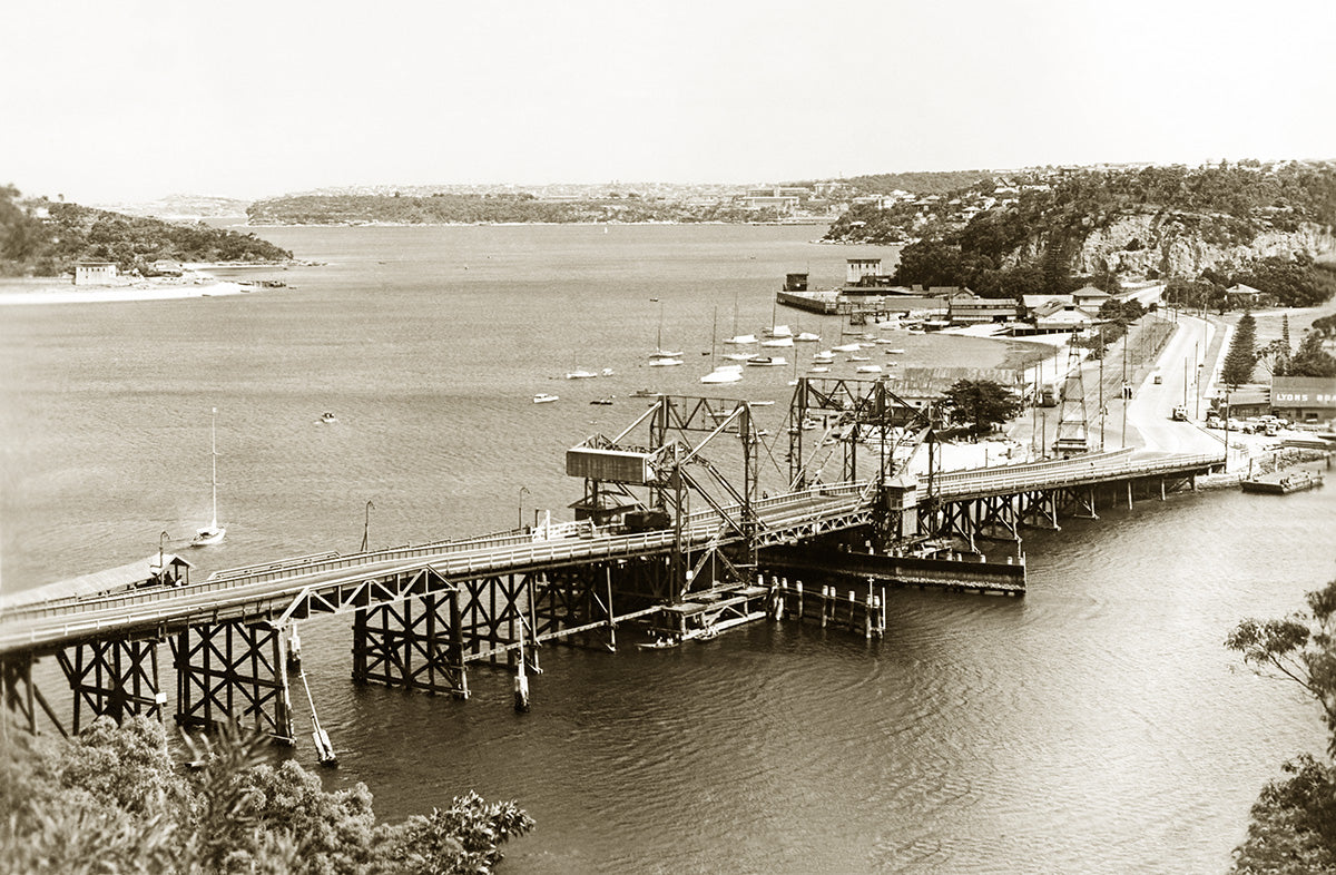 Spit Bridge - Middle Harbour, Mosman NSW Australia c.1938