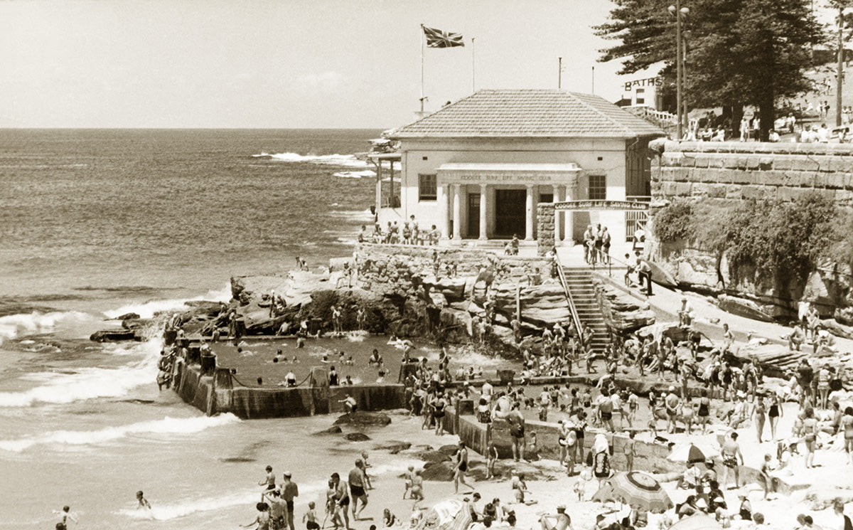 Surf Life Saving Club And Rock Pool, Coogee NSW Australia c.1949