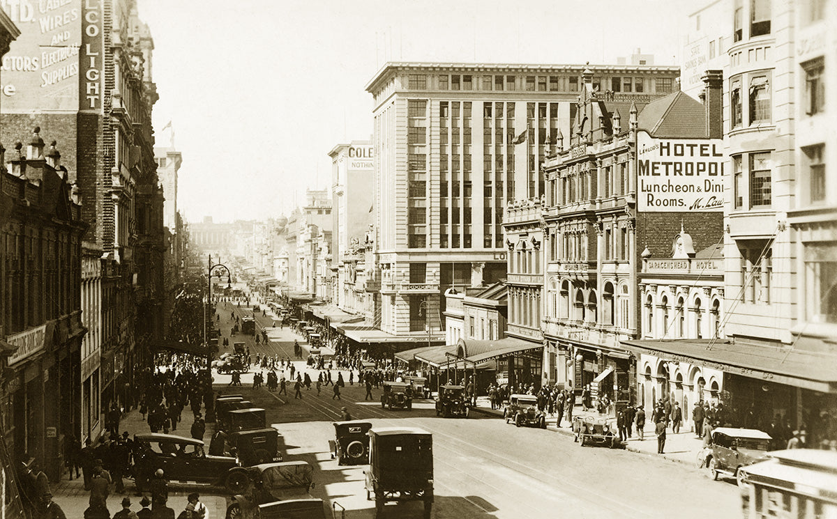 Bourke Street, Melbourne VIC Australia 1930s