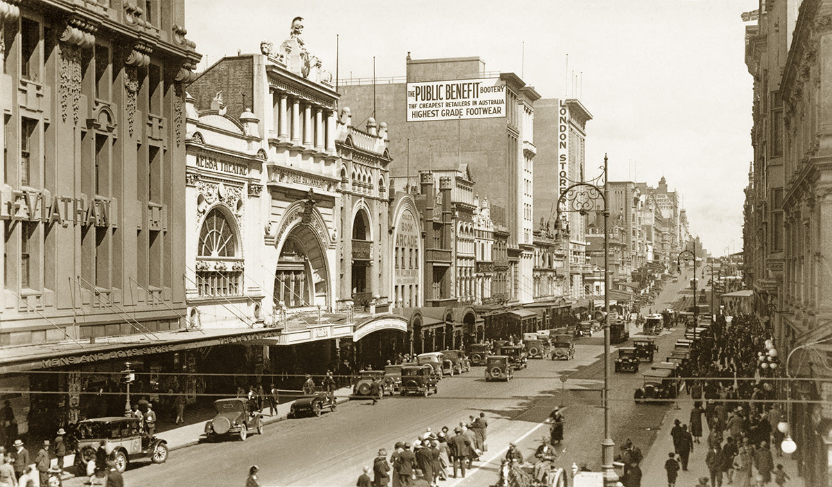 Bourke Street, Melbourne VIC Australia 1930s