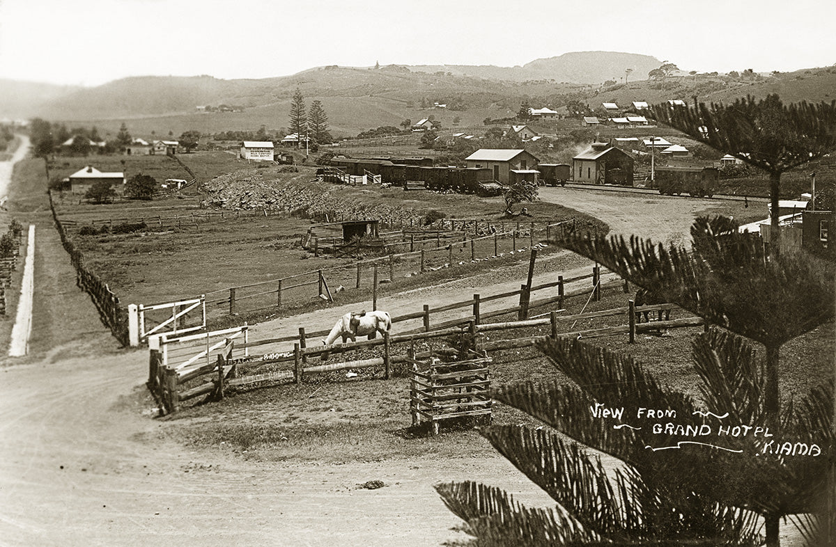 View From Grand Hotel - Showing Railway Depot, Kiama NSW Australia 1910s
