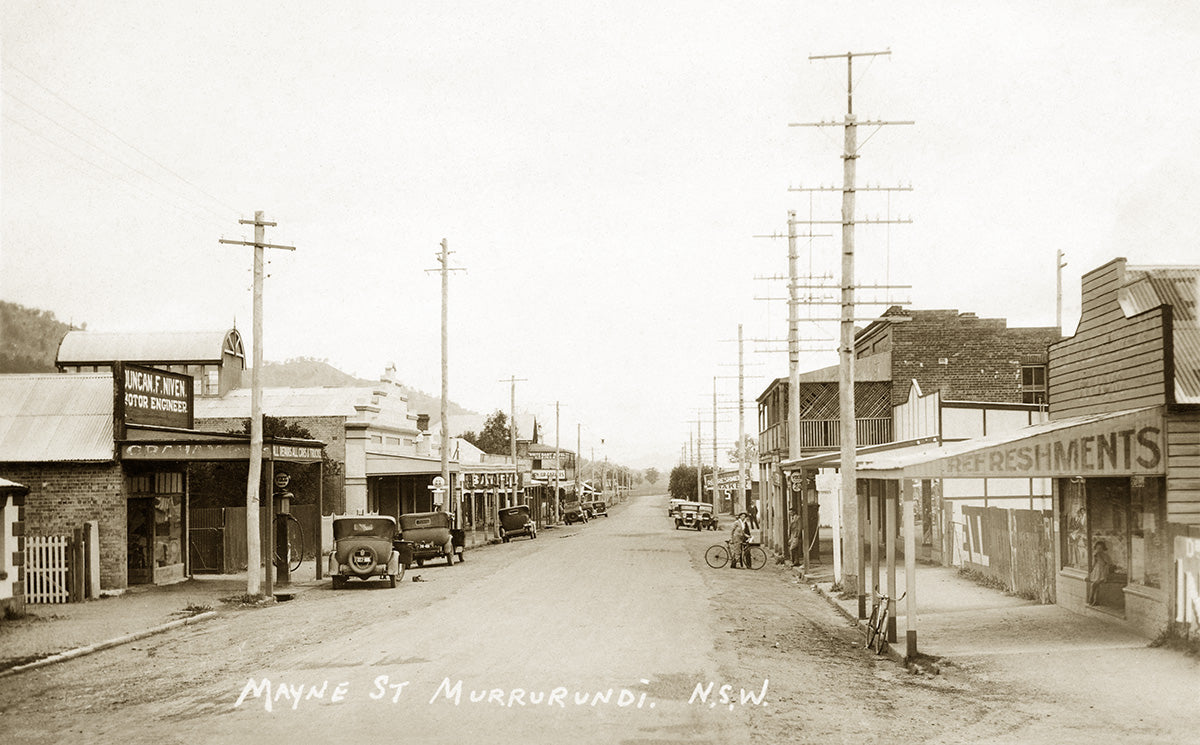 Mayne Street, Murrurundi NSW Australia 1920s