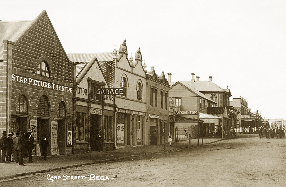 Star Picture Theatre And Carp Street, Bega NSW Australia c.1910