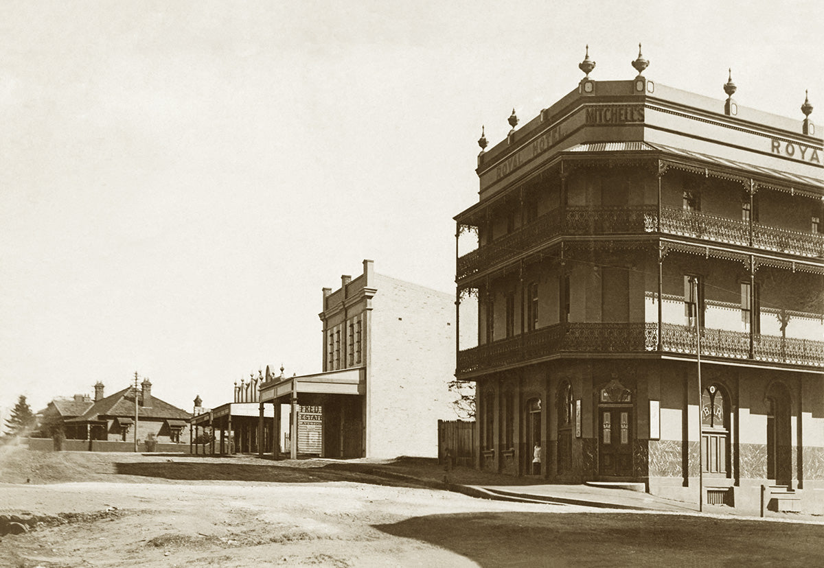 Main Street And Royal Hotel, Carlton NSW Australia c.1910