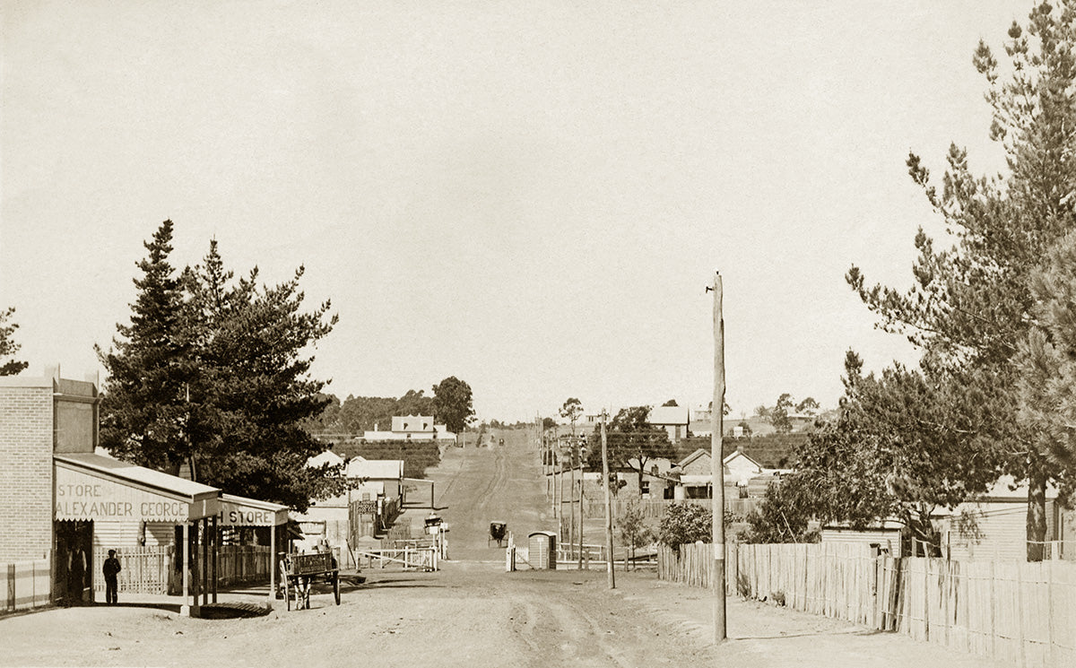 Railway Level Crossing On Guildford Road West, Guildford NSW Australia c.1909