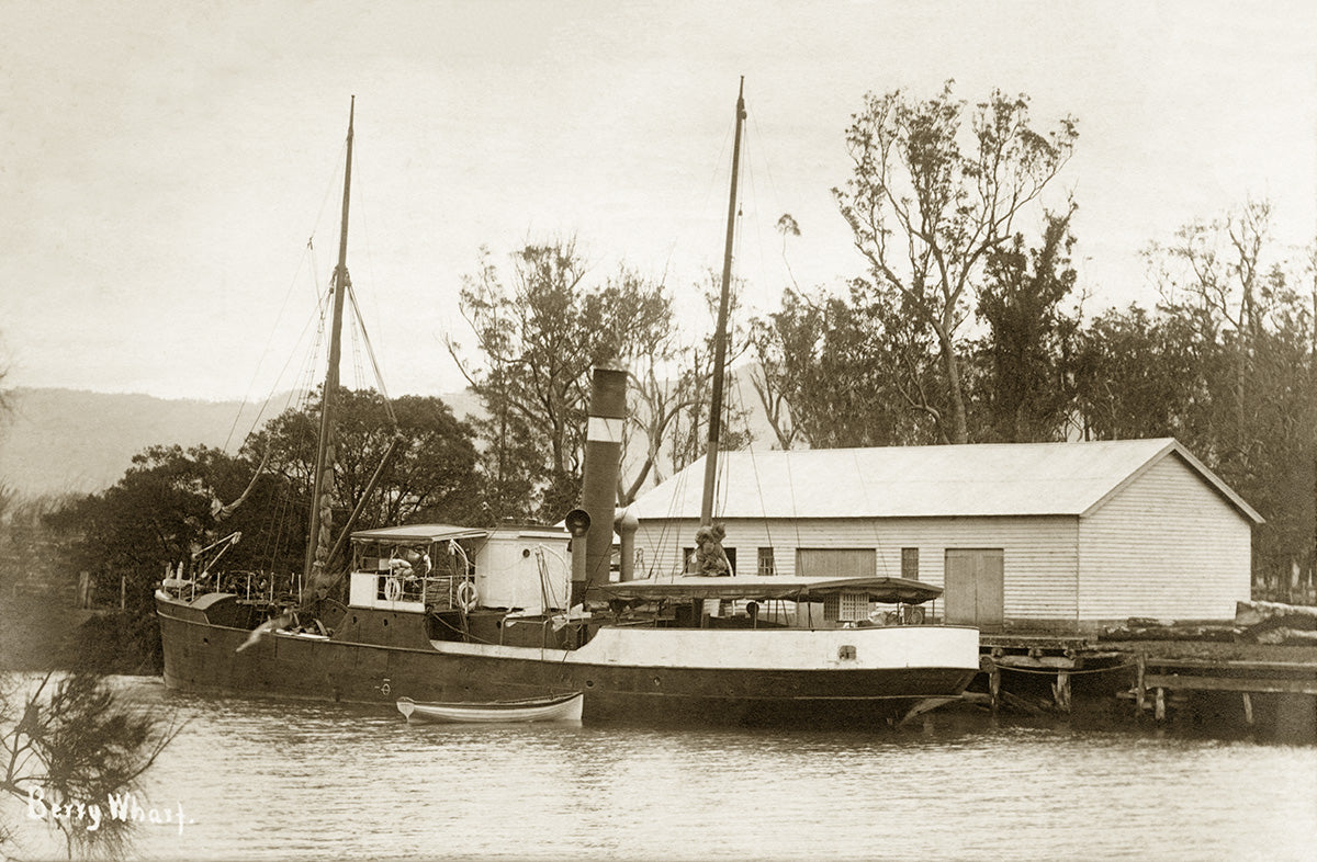 Cargo Ship At The Wharf, Berry NSW Australia 1910s