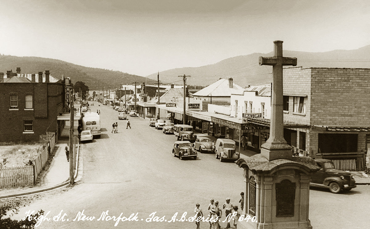 High Street, New Norfolk TAS Australia c.1950