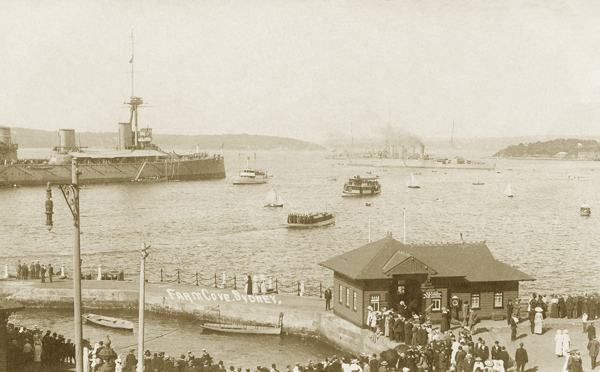 The Great White Fleet In Farm Cove - Sydney Harbour, Sydney NSW Australia 1908