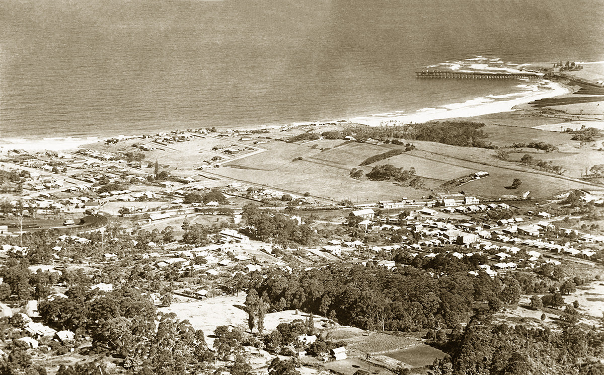 Aerial View From Bulli Lookout, Thirroul NSW Australia 1930s