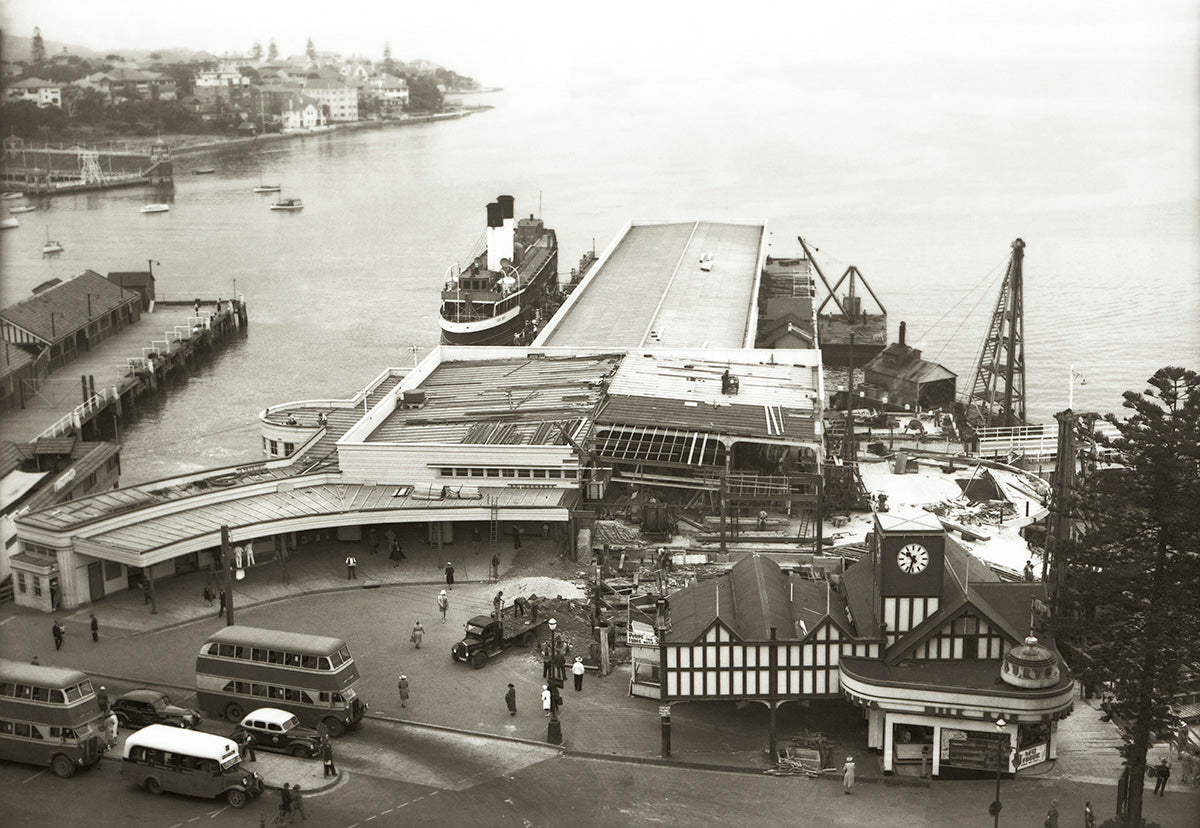 Construction Off New Manly Wharf - Manly NSW Australia 1941