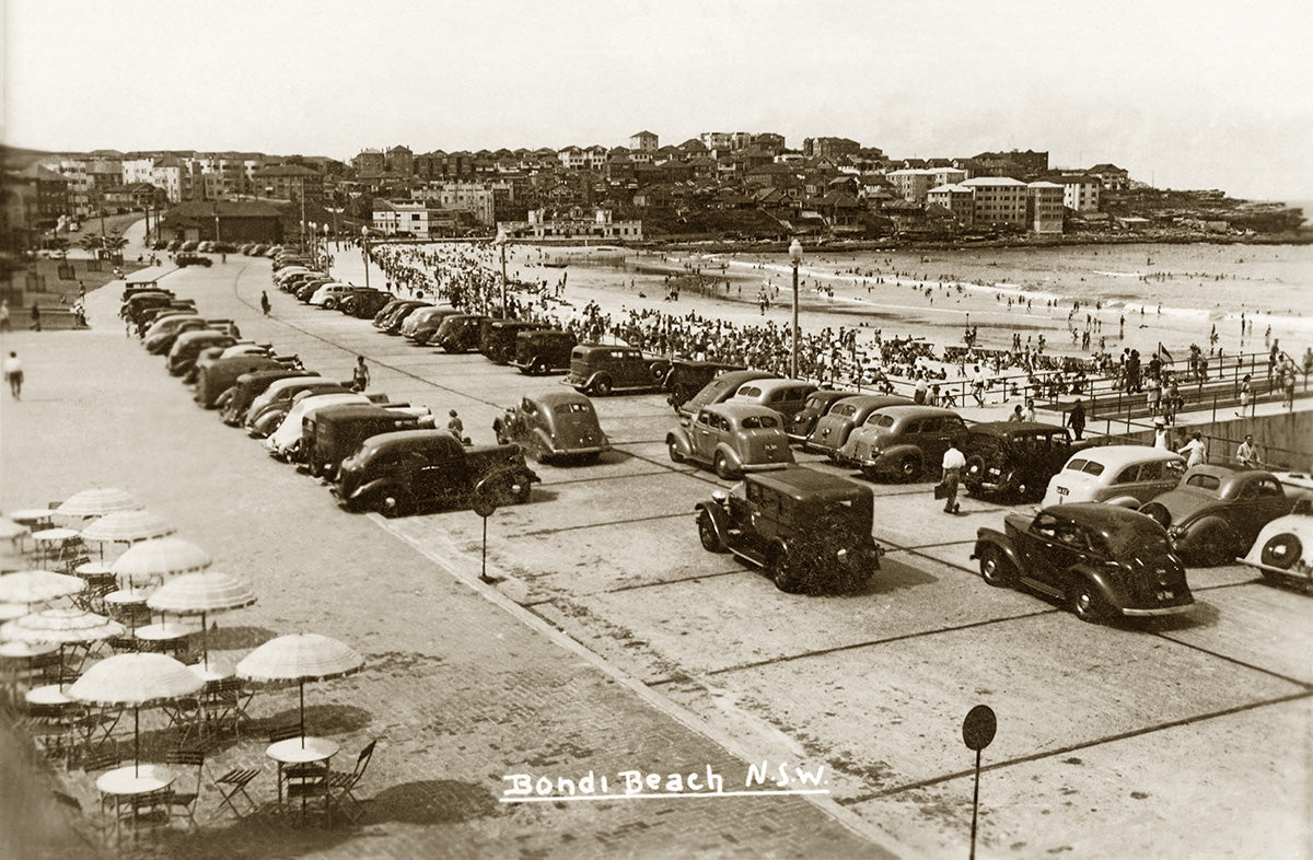 Bondi Beach And Esplanade, Bondi NSW Australia 1940s 