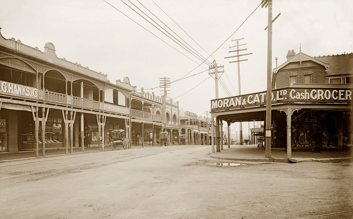 Looking Down Ramsay Street On The Corner of Dalhousie Street, Haberfield NSW Australia 1910s
