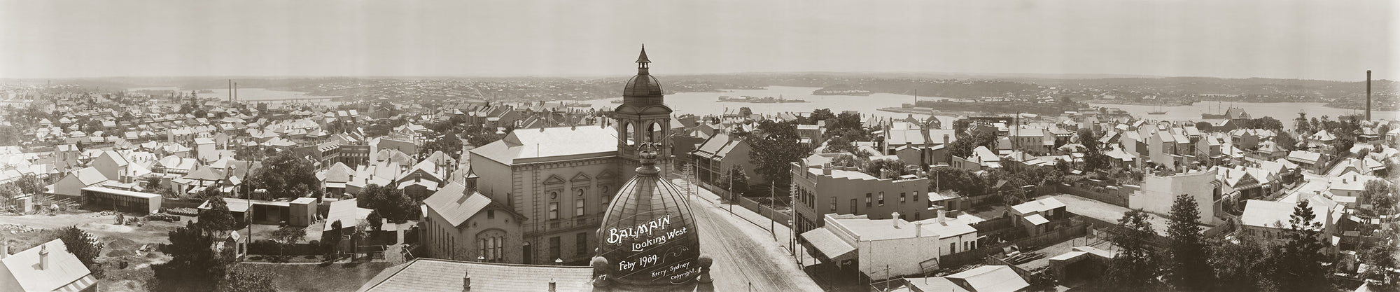 Looking West, Balmain NSW Australia 1919 