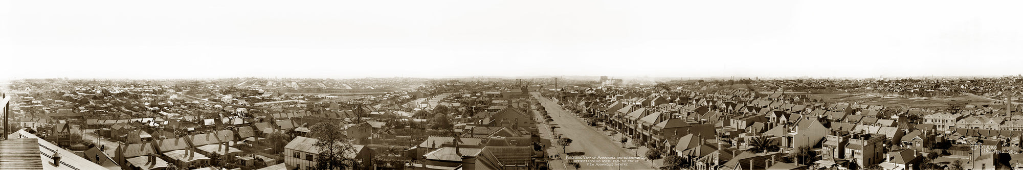 Panoramic View of Johnston Street Looking North, Annandale NSW Australia c.1928
