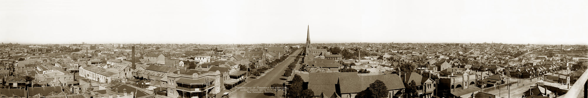 Panoramic View of Johnston Street Looking South, Annandale NSW Australia c.1928