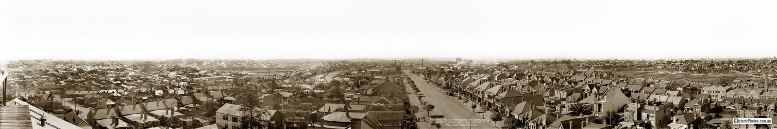 Panoramic View of Johnston Street Looking North, Annandale NSW Australia c.1928