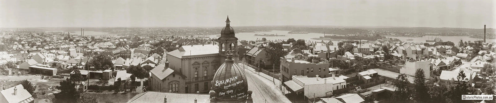 Looking West, Balmain NSW Australia 1919 
