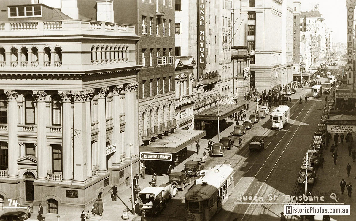 Queen Street, Brisbane QLD Australia 1930s
