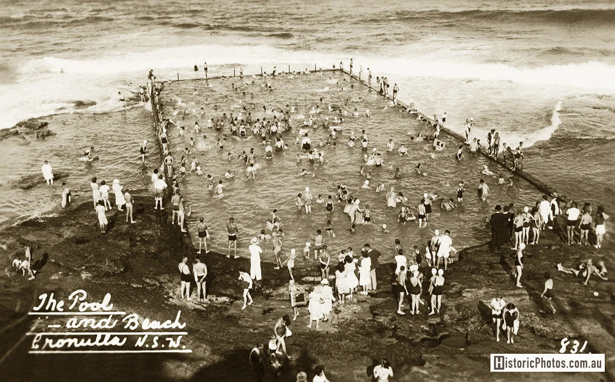 The Pool And Beach, Cronulla NSW Australia 1930s