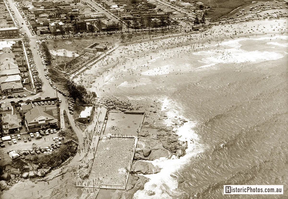 Aerial View Of Beach And Rock Pool, Dee Why NSW Australia c.1947
