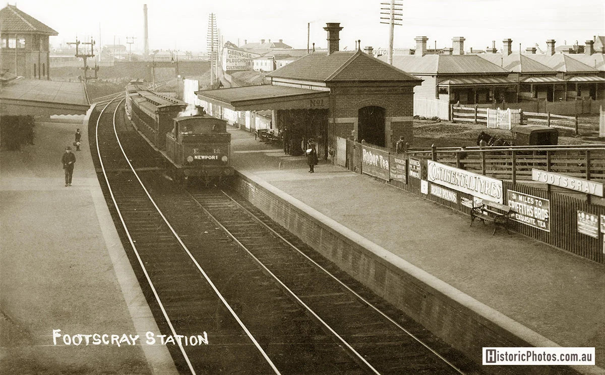 Railway Station, Footsrcay VIC Australia c.1905