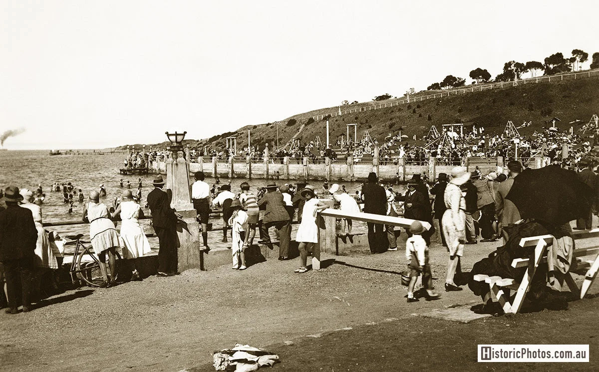 The Eastern Beach - Bathing Pool, Geelong VIC Australia 1920s