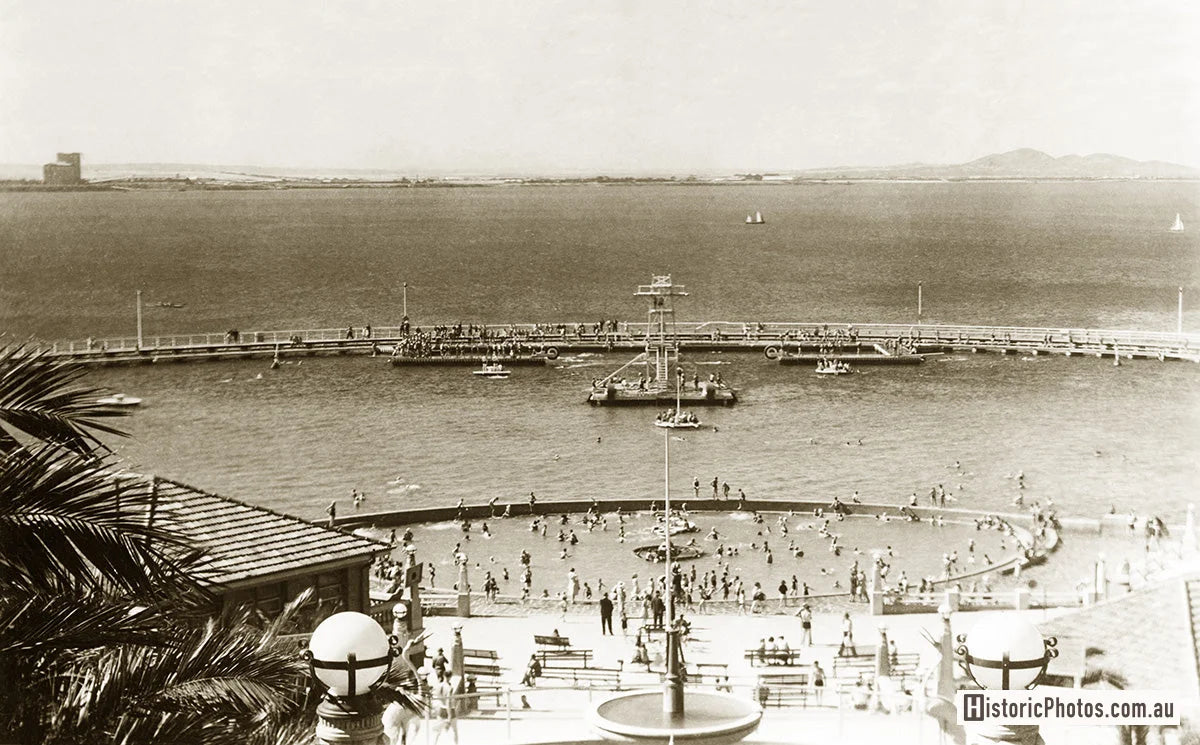 Eastern Beach And Swimming Pool, Geelong VIC Australia c.1930