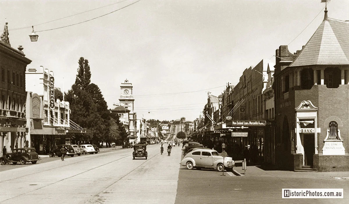 Auburn Street, Goulburn NSW Australia 1950s
