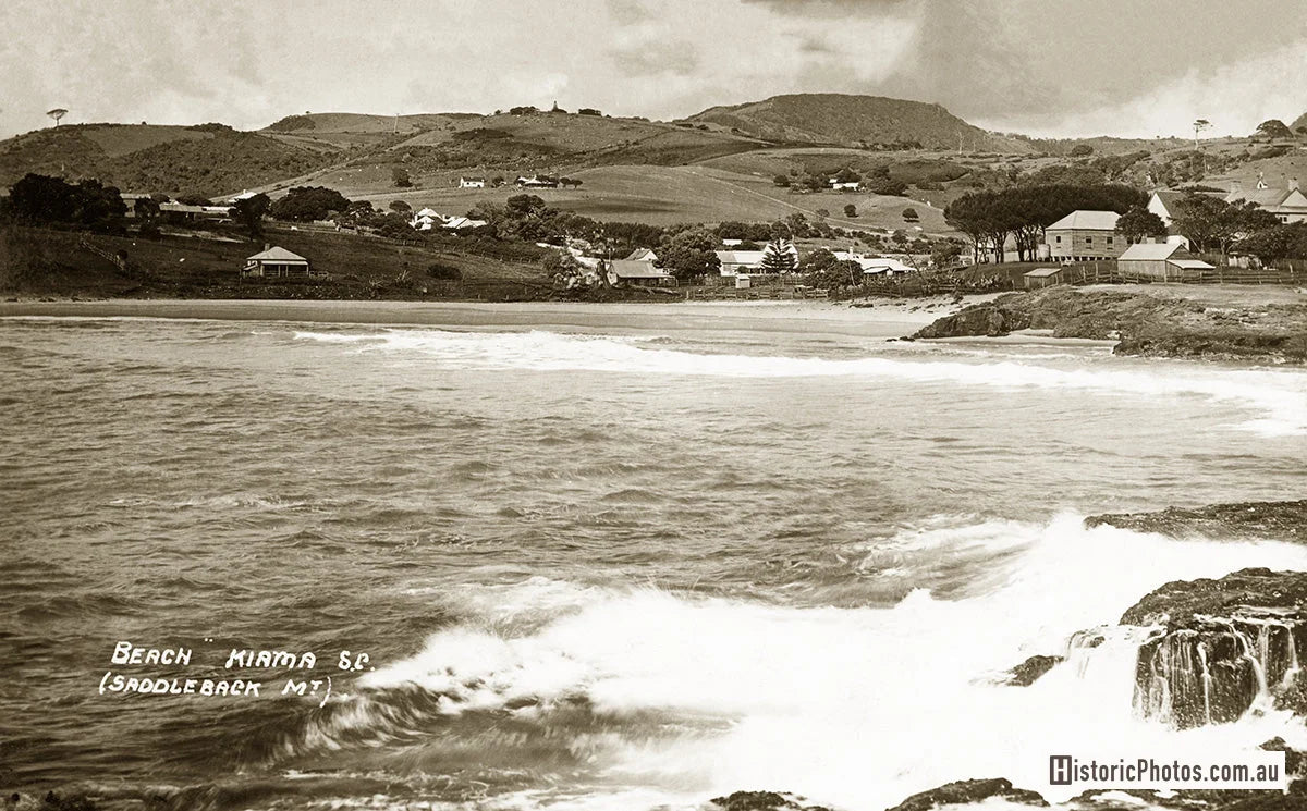 Stormy Beach And Saddleback Mountain, Kiama NSW Australia 1908