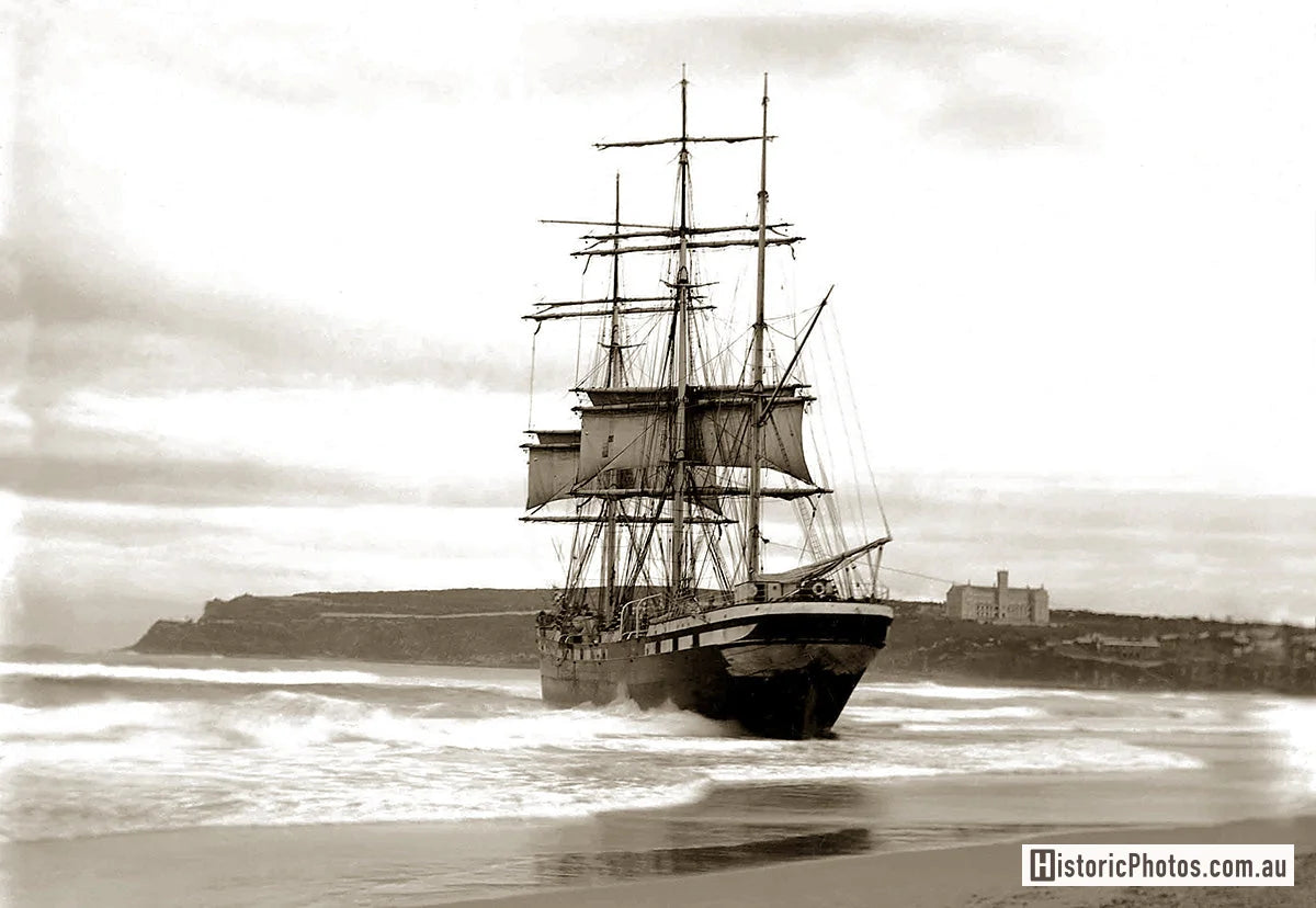 Vincennes Shipwrecked On Ocean Beach, Manly NSW Australia 1906