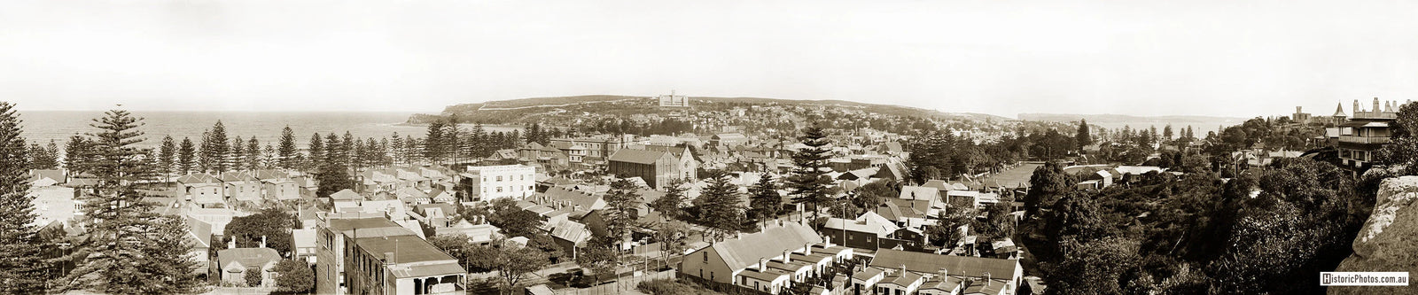 View From Kangaroo Hill Looking South, Manly NSW Australia 1920s