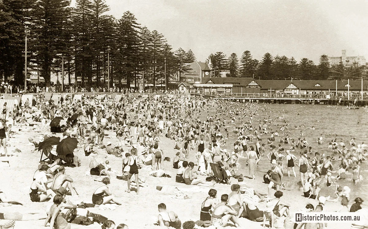 Harbour Beach And Pool, Manly NSW Australia 1940s