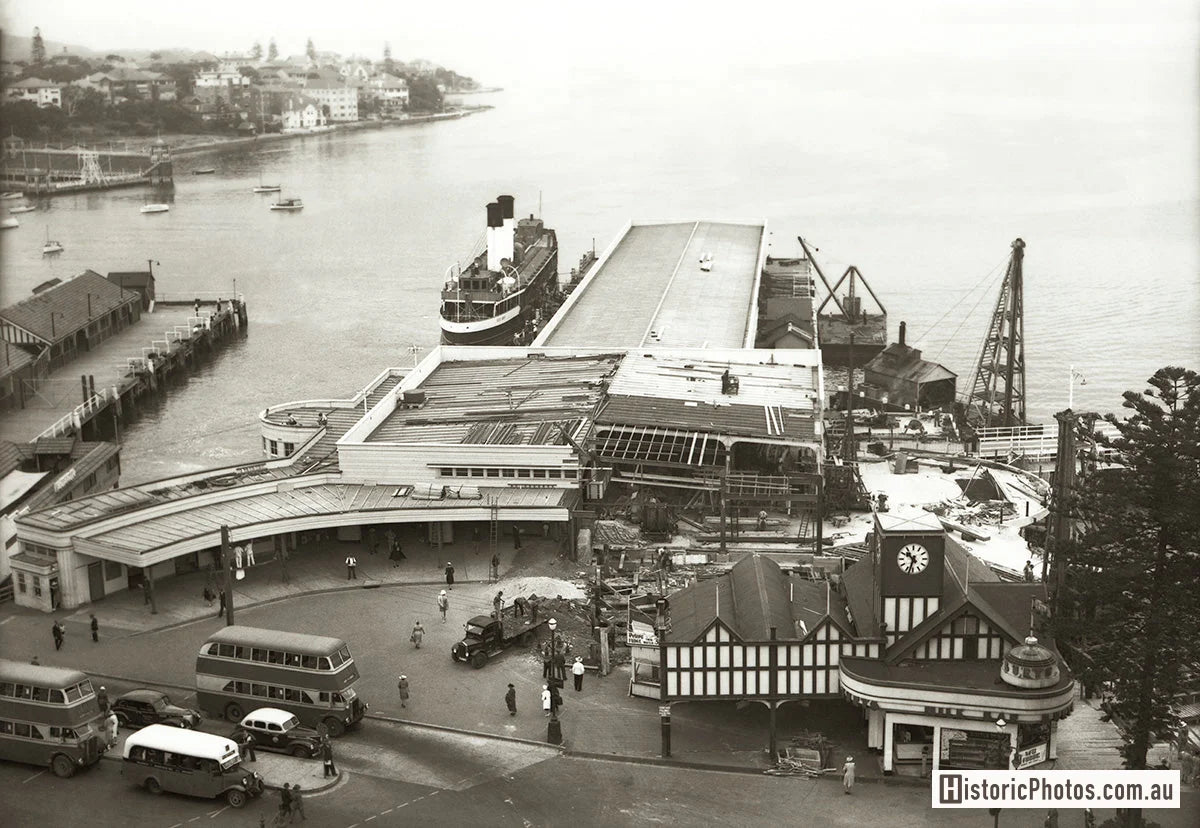 Construction Off New Manly Wharf - Manly NSW Australia 1941