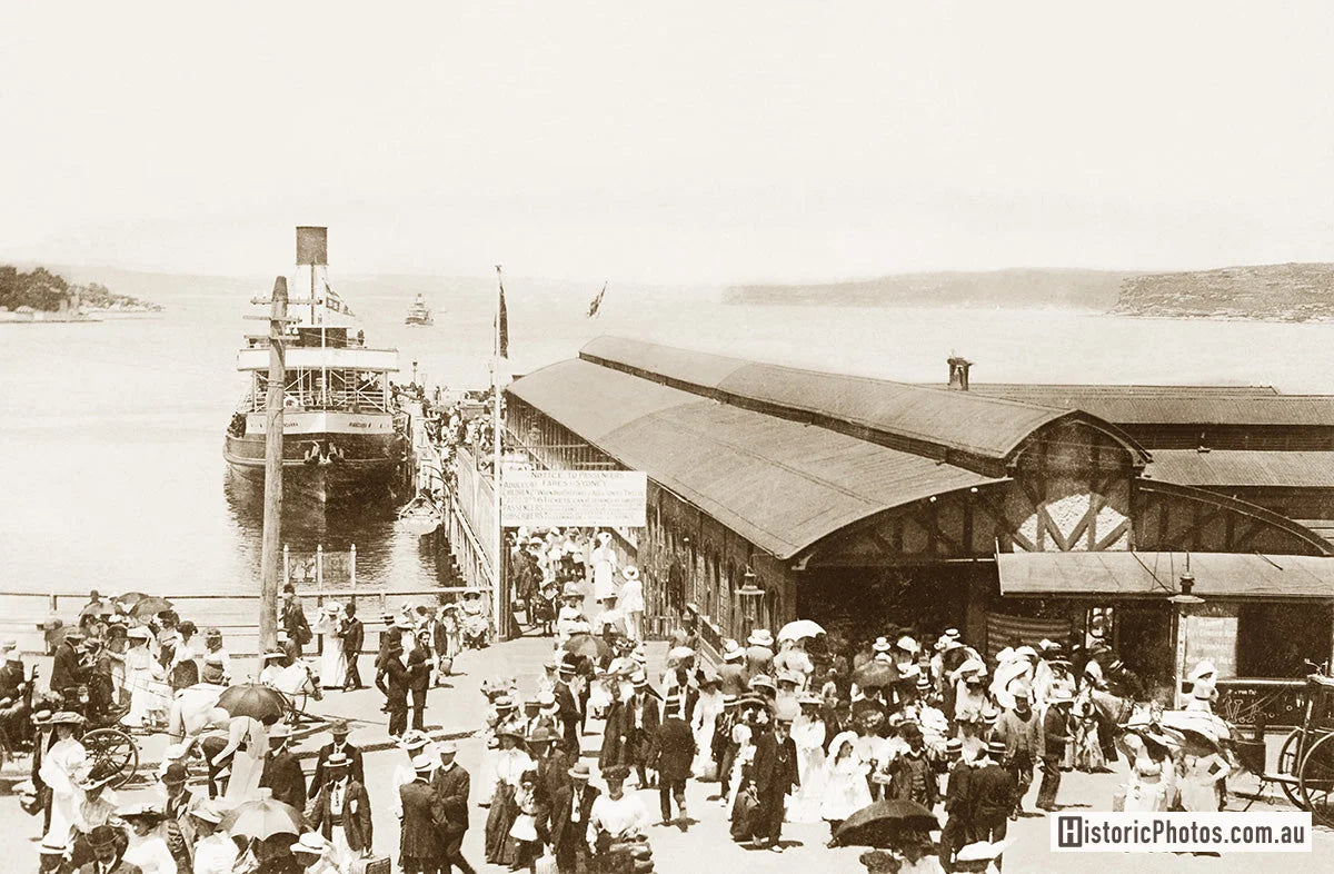 Wharf And Ferry, Manly NSW Australia c.1907