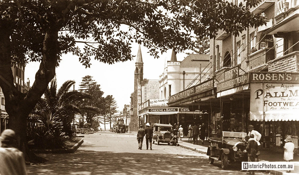 The Corso, Manly NSW Australia c.1927