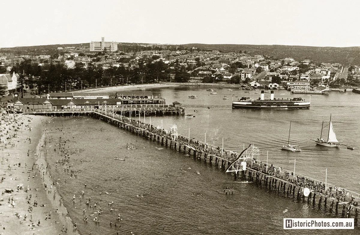 Harbour Pool - Wharf And Harbour, Manly NSW Australia c.1947
