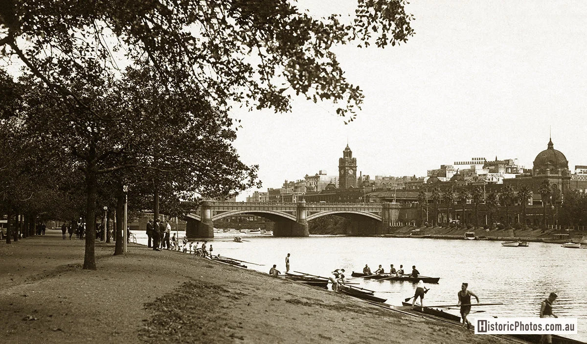 Prince Bridge, Melbourne VIC Australia 1920s