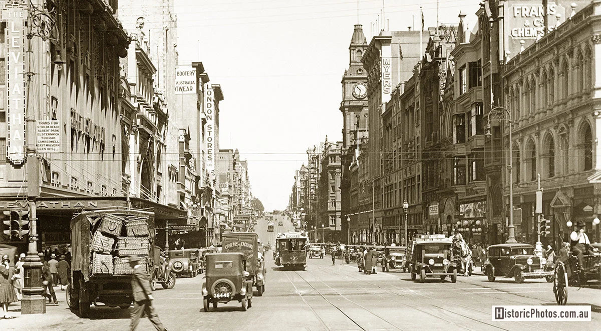 Bourke Street, Melbourne VIC Australia 1920s